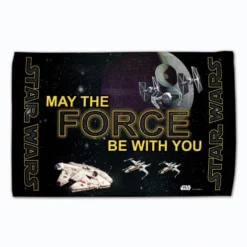 Star Wars Fan Towels 16" X 25" -Golf Sports Shop Star Wars Fan towel 16x25 May the Forece Be With You