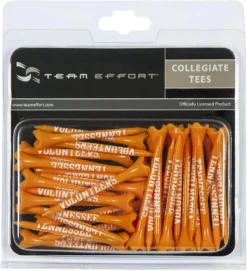 WinCraft Team Effort Collegiate Golf Tees 40 Pack -Golf Sports Shop Tennesee Volunteers Tees