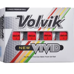 Volvik Vivid Matte Finish Golf Balls - Dozen -Golf Sports Shop Vivid PINK