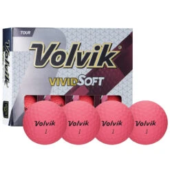 Volvik Vivid Soft Matte Urethane Golf Balls -Golf Sports Shop Vivid Soft Pink