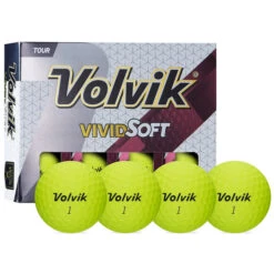 Volvik Vivid Soft Matte Urethane Golf Balls -Golf Sports Shop Vivid Soft Yellow