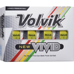 Volvik Vivid Matte Finish Golf Balls - Dozen -Golf Sports Shop Vivid Y