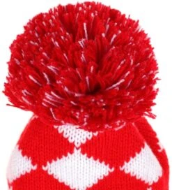 Volf Golf Knit Red White Diamond Headcover Set 6 Volf Golf Knit Red White Diamond Headcover Set -Golf Sports Shop VolfGolfHeadcovers KnitRedSet2