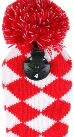Volf Golf Knit Red White Diamond Headcover Set 7 Volf Golf Knit Red White Diamond Headcover Set -Golf Sports Shop VolfGolfHeadcovers KnitRedSet3