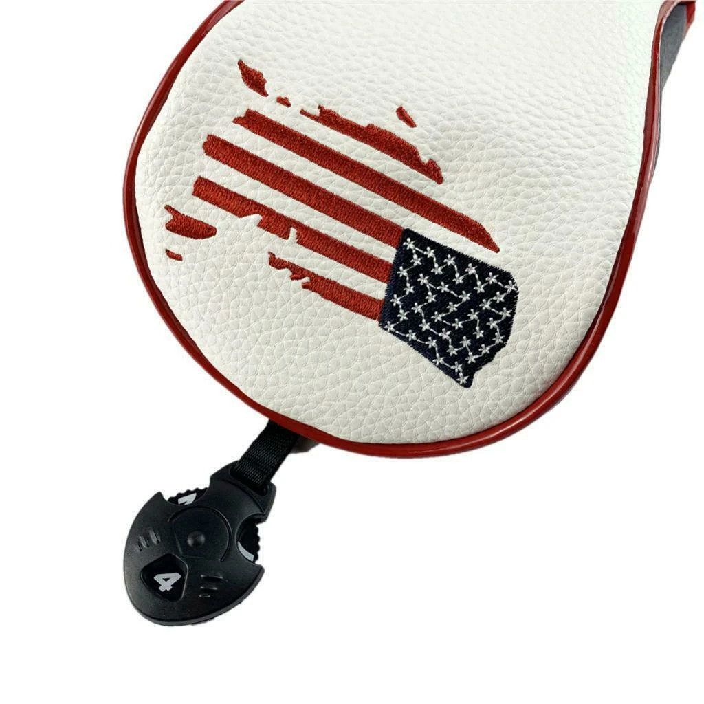 Volf Golf Red White Blue Leather USA Headcovers 9 Volf Golf Red White Blue Leather USA Headcovers - Image 9