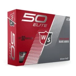 Wilson Staff 50 Elite Golf Balls -Golf Sports Shop WGWP17900 2019 50 Elite White Right Hero