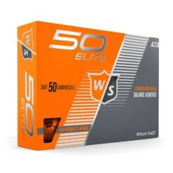 Wilson Staff 50 Elite Golf Balls -Golf Sports Shop WGWP17920 2019 50 Elite Orange Right Hero