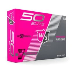 Wilson Staff 50 Elite Golf Balls -Golf Sports Shop WGWP17930 2019 50 Elite Pink Right Hero
