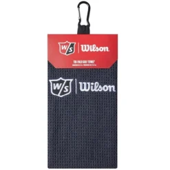 Wilson Staff Microfiber Trifold Golf Towel 16" X 21" Black