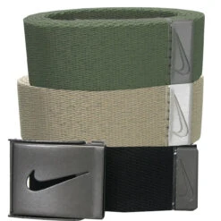 Nike 3-in-1 Web Belt Packs 18 Nike 3-in-1 Web Belt Packs -Golf Sports Shop WebBelt BlackCargoKhaki