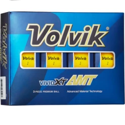 Volvik 2020 Vivid XT AMT Matte Finished Golf Balls -Golf Sports Shop XT AMT Yellow