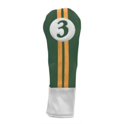 Sahara Retro Vintage #3 Fairway Wood Headcovers -Golf Sports Shop green yellow hc fw 3