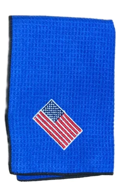 Joseph Elliott USA Embroidered Flag 18" X 18" Micro Fiber Towels -Golf Sports Shop je10