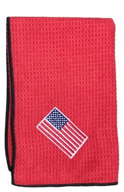 Joseph Elliott USA Embroidered Flag 18" X 18" Micro Fiber Towels -Golf Sports Shop je11