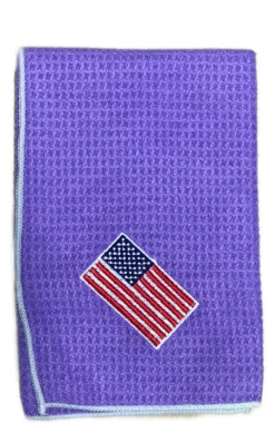 Joseph Elliott USA Embroidered Flag 18" X 18" Micro Fiber Towels -Golf Sports Shop je3